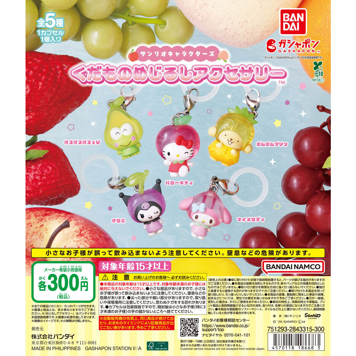 サンリオキャラクターズ くだものめじるしアクセサリー
