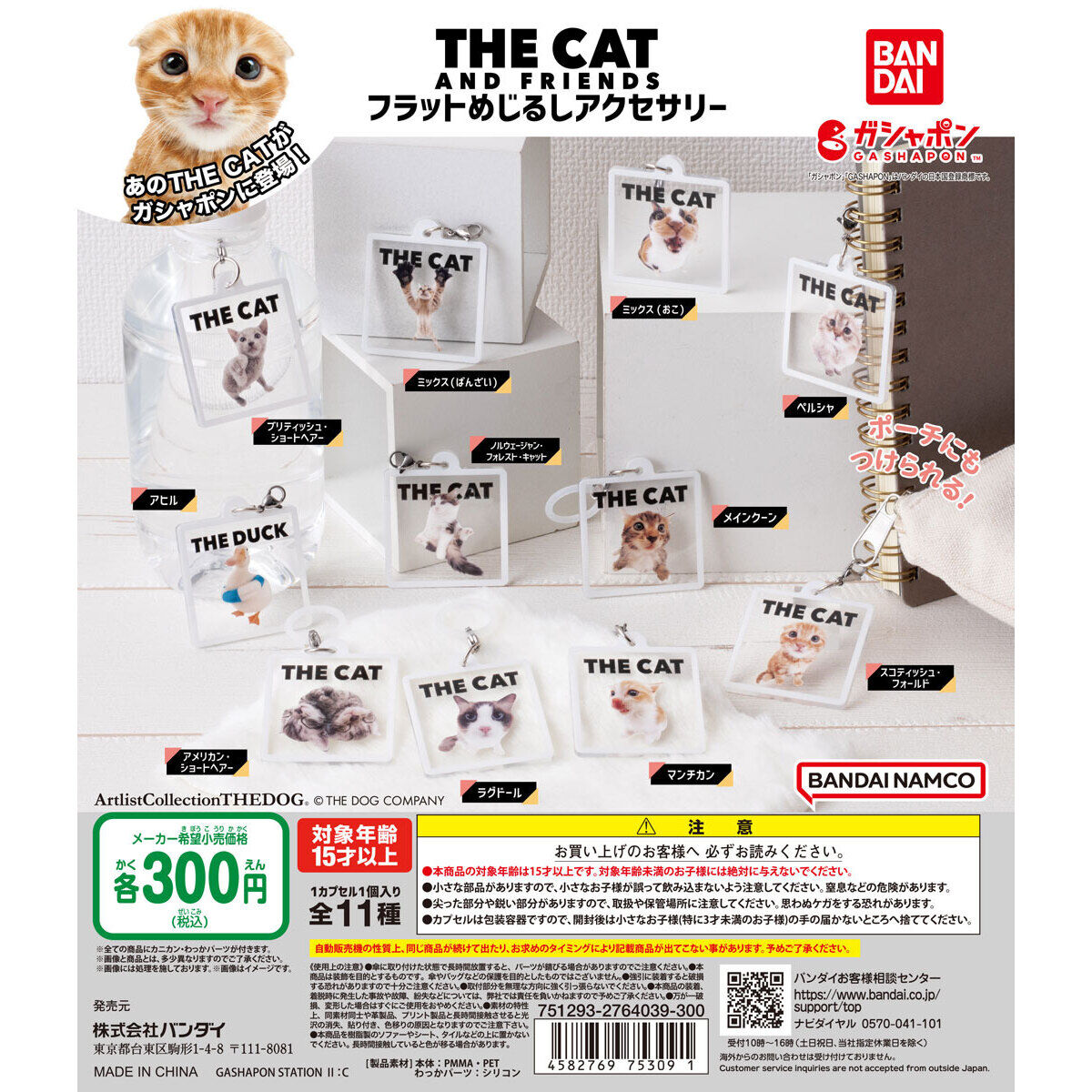 THE CAT AND FRIENDS フラットめじるしアクセサリー