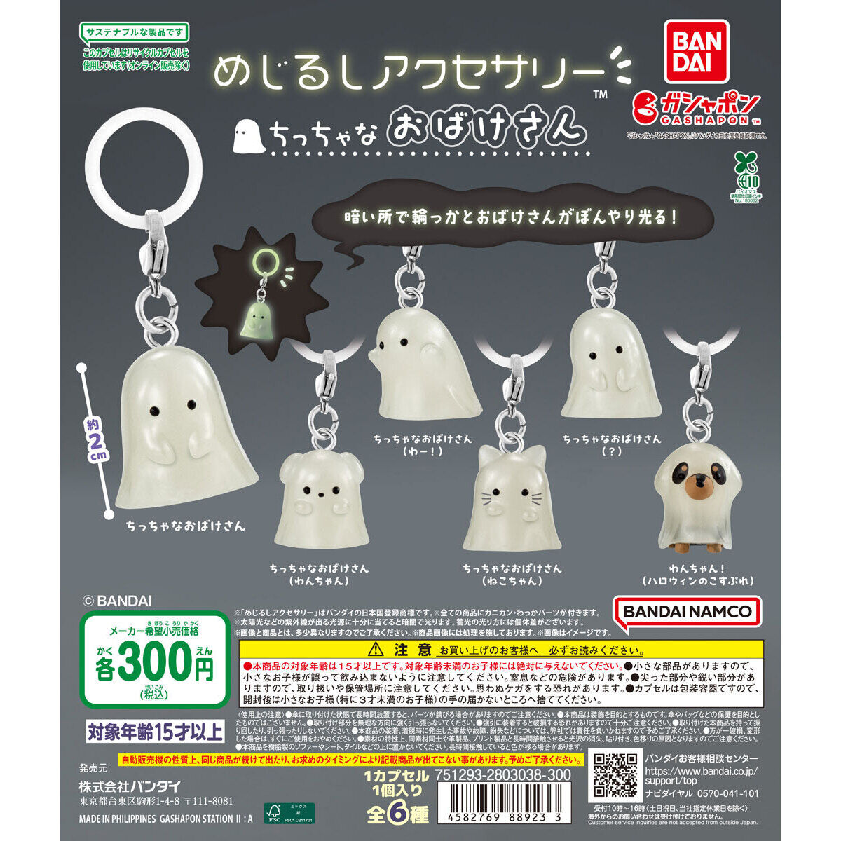 めじるしアクセサリー ちっちゃなおばけさん