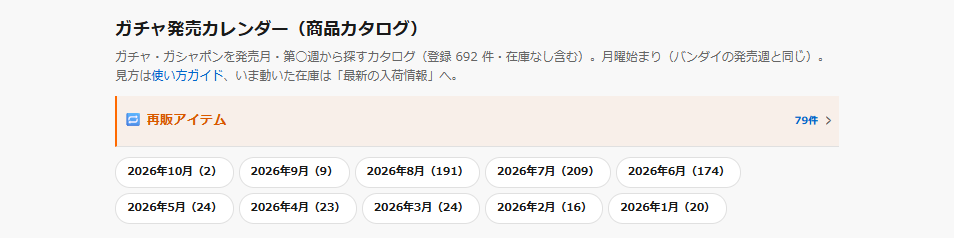 再販アイテム入口と、月へジャンプするチップ一覧